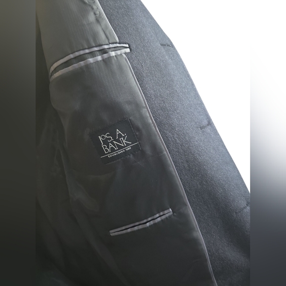 Jos. A. Bank Traditional Fit Charcoal Top Coat - Picture 6 of 7